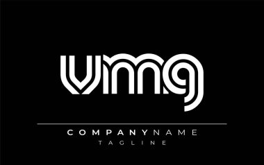 VMG Yaratıcı Eşsiz Modern Harf Logosu Tasarımı. Benzersiz bir harf dizaynına sahip stilize logo, soyut minimalist estetik ve modern cazibe sunar.
