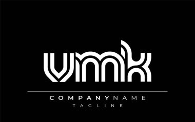 VMK Yaratıcı Eşsiz Modern Harf Logosu Tasarımı. Benzersiz bir harf dizaynına sahip stilize logo, soyut minimalist estetik ve modern cazibe sunar.