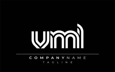 VML Yaratıcı Eşsiz Modern Harf Logosu Tasarımı. Benzersiz bir harf dizaynına sahip stilize logo, soyut minimalist estetik ve modern cazibe sunar.