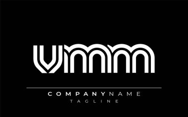 VMM Yaratıcı Eşsiz Modern Harf Logosu Tasarımı. Benzersiz bir harf dizaynına sahip stilize logo, soyut minimalist estetik ve modern cazibe sunar.