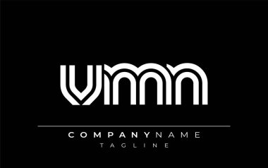 VMN Yaratıcı Eşsiz Modern Harf Logosu Tasarımı. Benzersiz bir harf dizaynına sahip stilize logo, soyut minimalist estetik ve modern cazibe sunar.