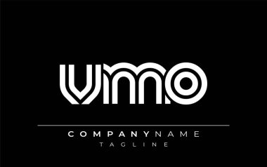 VMO Yaratıcı Eşsiz Modern Harf Logosu Tasarımı. Benzersiz bir harf dizaynına sahip stilize logo, soyut minimalist estetik ve modern cazibe sunar.