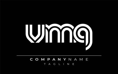 VMQ Yaratıcı Eşsiz Modern Harf Logosu Tasarımı. Benzersiz bir harf dizaynına sahip stilize logo, soyut minimalist estetik ve modern cazibe sunar.