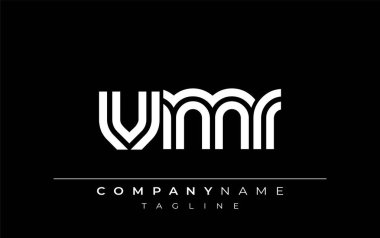 VMR Yaratıcı Eşsiz Modern Harf Logosu Tasarımı. Benzersiz bir harf dizaynına sahip stilize logo, soyut minimalist estetik ve modern cazibe sunar.
