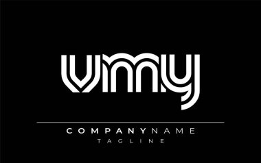 VMY Yaratıcı Eşsiz Modern Harf Logosu Tasarımı. Benzersiz bir harf dizaynına sahip stilize logo, soyut minimalist estetik ve modern cazibe sunar.