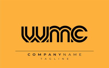 WMC Yaratıcı Eşsiz Modern Harf Logosu Tasarımı. Benzersiz bir harf dizaynına sahip stilize logo, soyut minimalist estetik ve modern cazibe sunar.