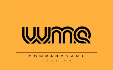 WME Yaratıcı Eşsiz Modern Harf Logosu Tasarımı. Benzersiz bir harf dizaynına sahip stilize logo, soyut minimalist estetik ve modern cazibe sunar.