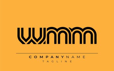 WMM Yaratıcı Eşsiz Modern Harf Logosu Tasarımı. Benzersiz bir harf dizaynına sahip stilize logo, soyut minimalist estetik ve modern cazibe sunar.
