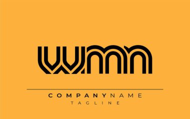 WMN Yaratıcı Eşsiz Modern Harf Logosu Tasarımı. Benzersiz bir harf dizaynına sahip stilize logo, soyut minimalist estetik ve modern cazibe sunar.