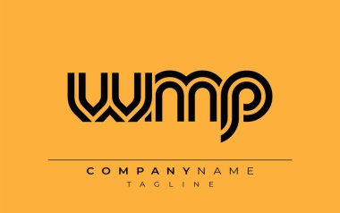 WMP Yaratıcı Eşsiz Modern Harf Logosu Tasarımı. Benzersiz bir harf dizaynına sahip stilize logo, soyut minimalist estetik ve modern cazibe sunar.
