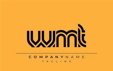 WMT Yaratıcı Eşsiz Modern Harf Logosu Tasarımı. Benzersiz bir harf dizaynına sahip stilize logo, soyut minimalist estetik ve modern cazibe sunar.