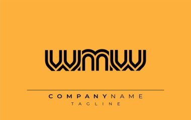 WMW Yaratıcı Eşsiz Modern Harf Logosu Tasarımı. Benzersiz bir harf dizaynına sahip stilize logo, soyut minimalist estetik ve modern cazibe sunar.