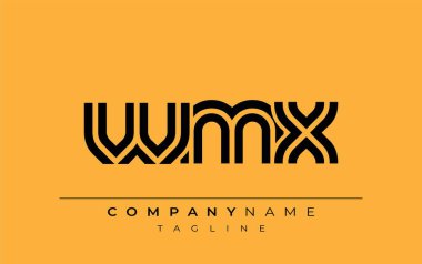 WMX Yaratıcı Eşsiz Modern Harf Logosu Tasarımı. Benzersiz bir harf dizaynına sahip stilize logo, soyut minimalist estetik ve modern cazibe sunar.