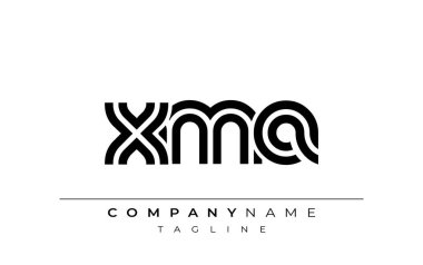 XMA Yaratıcı Eşsiz Modern Harf Logosu Tasarımı. Benzersiz bir harf dizaynına sahip stilize logo, soyut minimalist estetik ve modern cazibe sunar.