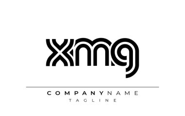 XMG Yaratıcı Eşsiz Modern Harf Logosu Tasarımı. Benzersiz bir harf dizaynına sahip stilize logo, soyut minimalist estetik ve modern cazibe sunar.