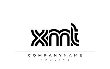 XMT Yaratıcı Eşsiz Modern Harf Logosu Tasarımı. Benzersiz bir harf dizaynına sahip stilize logo, soyut minimalist estetik ve modern cazibe sunar.