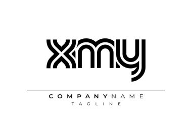 XMY Yaratıcı Eşsiz Modern Harf Logosu Tasarımı. Benzersiz bir harf dizaynına sahip stilize logo, soyut minimalist estetik ve modern cazibe sunar.