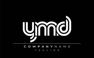 YMD Yaratıcı Eşsiz Modern Harf Logosu Tasarımı. Benzersiz bir harf dizaynına sahip stilize logo, soyut minimalist estetik ve modern cazibe sunar.
