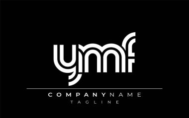 YMF Yaratıcı Eşsiz Modern Harf Logosu Tasarımı. Benzersiz bir harf dizaynına sahip stilize logo, soyut minimalist estetik ve modern cazibe sunar.