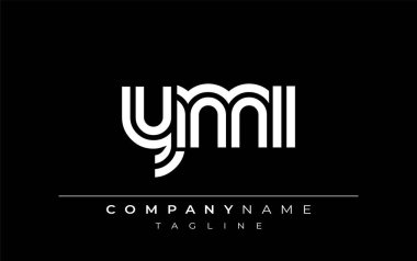 YMI Yaratıcı Eşsiz Modern Harf Logosu Tasarımı. Benzersiz bir harf dizaynına sahip stilize logo, soyut minimalist estetik ve modern cazibe sunar.
