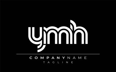 YMH Yaratıcı Eşsiz Modern Harf Logosu Tasarımı. Benzersiz bir harf dizaynına sahip stilize logo, soyut minimalist estetik ve modern cazibe sunar.