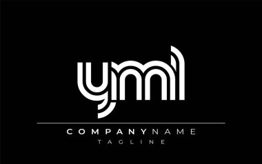 YML Yaratıcı Eşsiz Modern Harf Logosu Tasarımı. Benzersiz bir harf dizaynına sahip stilize logo, soyut minimalist estetik ve modern cazibe sunar.