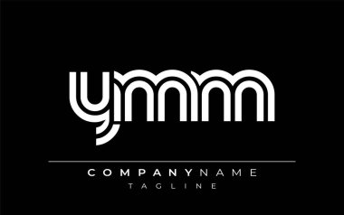 YMM Yaratıcı Eşsiz Modern Harf Logosu Tasarımı. Benzersiz bir harf dizaynına sahip stilize logo, soyut minimalist estetik ve modern cazibe sunar.