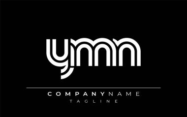 YMN Yaratıcı Eşsiz Modern Harf Logosu Tasarımı. Benzersiz bir harf dizaynına sahip stilize logo, soyut minimalist estetik ve modern cazibe sunar.