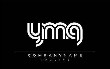 YMQ Yaratıcı Eşsiz Modern Harf Logosu Tasarımı. Benzersiz bir harf dizaynına sahip stilize logo, soyut minimalist estetik ve modern cazibe sunar.
