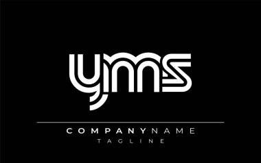 YMS Yaratıcı Eşsiz Modern Harf Logosu Tasarımı. Benzersiz bir harf dizaynına sahip stilize logo, soyut minimalist estetik ve modern cazibe sunar.