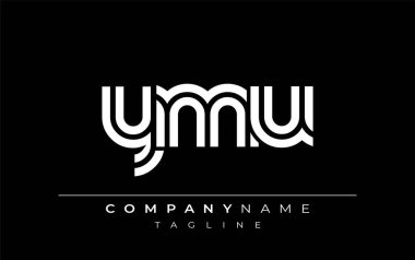 YMU Yaratıcı Eşsiz Modern Harf Logosu Tasarımı. Benzersiz bir harf dizaynına sahip stilize logo, soyut minimalist estetik ve modern cazibe sunar.
