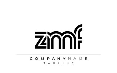 ZMF Yaratıcı Eşsiz Modern Harf Logosu Tasarımı. Benzersiz bir harf dizaynına sahip stilize logo, soyut minimalist estetik ve modern cazibe sunar.