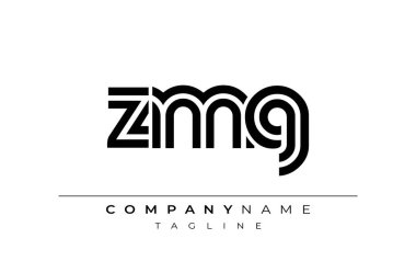 ZMG Yaratıcı Eşsiz Modern Harf Logosu Tasarımı. Benzersiz bir harf dizaynına sahip stilize logo, soyut minimalist estetik ve modern cazibe sunar.
