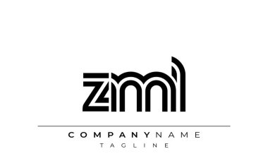 ZML Yaratıcı Eşsiz Modern Harf Logosu Tasarımı. Benzersiz bir harf dizaynına sahip stilize logo, soyut minimalist estetik ve modern cazibe sunar.