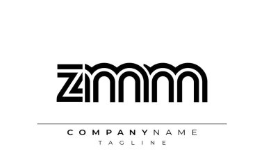 ZMM Yaratıcı Eşsiz Modern Harf Logosu Tasarımı. Benzersiz bir harf dizaynına sahip stilize logo, soyut minimalist estetik ve modern cazibe sunar.
