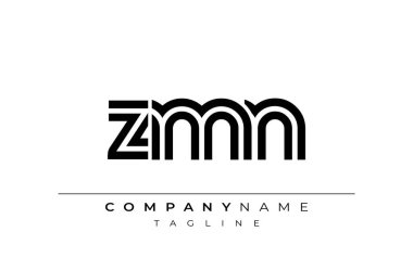 ZMN Yaratıcı Eşsiz Modern Harf Logosu Tasarımı. Benzersiz bir harf dizaynına sahip stilize logo, soyut minimalist estetik ve modern cazibe sunar.