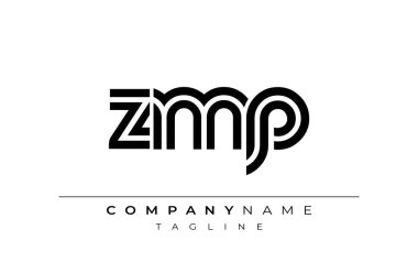 ZMP Yaratıcı Eşsiz Modern Harf Logosu Tasarımı. Benzersiz bir harf dizaynına sahip stilize logo, soyut minimalist estetik ve modern cazibe sunar.
