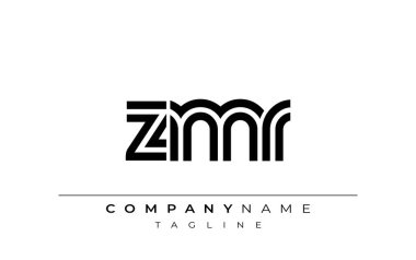 ZMR Yaratıcı Eşsiz Modern Harf Logosu Tasarımı. Benzersiz bir harf dizaynına sahip stilize logo, soyut minimalist estetik ve modern cazibe sunar.