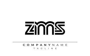ZMS Yaratıcı Eşsiz Modern Harf Logosu Tasarımı. Benzersiz bir harf dizaynına sahip stilize logo, soyut minimalist estetik ve modern cazibe sunar.