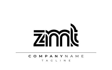 ZMT Yaratıcı Eşsiz Modern Harf Logosu Tasarımı. Benzersiz bir harf dizaynına sahip stilize logo, soyut minimalist estetik ve modern cazibe sunar.