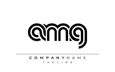 AMG Yaratıcı Eşsiz Modern Harf Logosu Tasarımı. Benzersiz bir harf dizaynına sahip stilize logo, soyut minimalist estetik ve modern cazibe sunar.