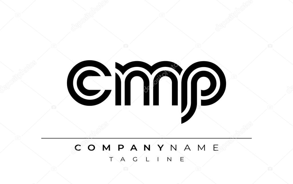 CMP Creative Unique Modern Letter Logo Design. Stylized logo featuring a unique letter design, presenting abstract minimalist aesthetics and modern appeal.
