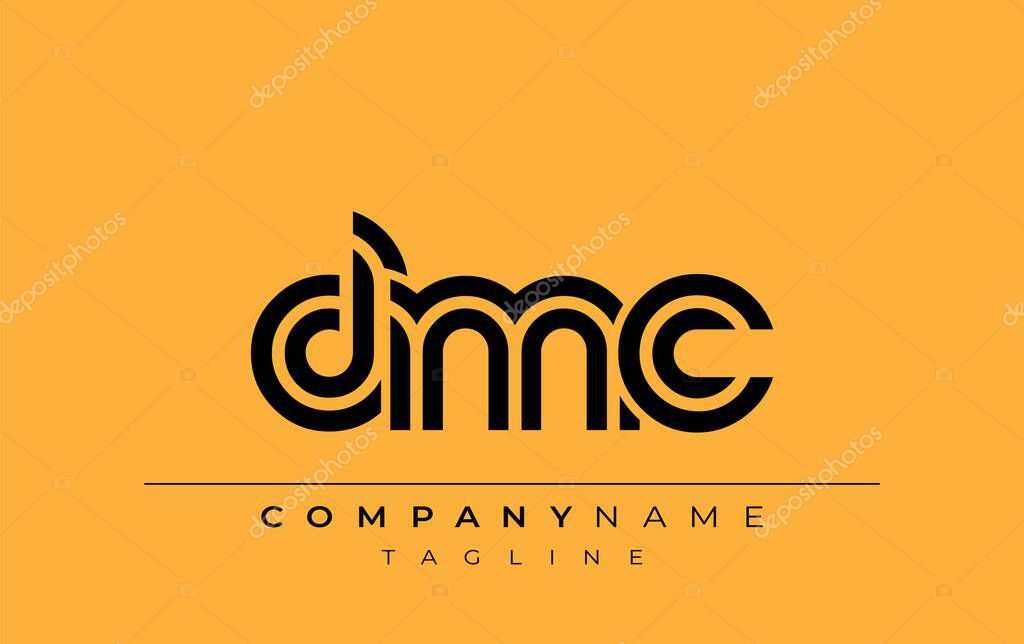 DMC Creative Unique Modern Letter Logo Design. Stylized logo featuring a unique letter design, presenting abstract minimalist aesthetics and modern appeal.