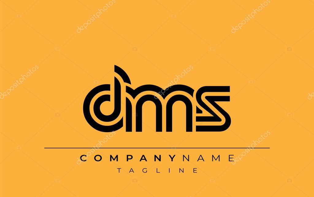 DMS Creative Unique Modern Letter Logo Design. Stylized logo featuring a unique letter design, presenting abstract minimalist aesthetics and modern appeal.