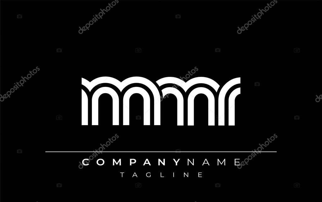 MMR Creative Unique Modern Letter Logo Design. Stylized logo featuring a unique letter design, presenting abstract minimalist aesthetics and modern appeal.