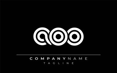 AOO Yaratıcı Eşsiz Modern Harf Logosu Tasarımı. Benzersiz bir harf dizaynına sahip stilize logo, soyut minimalist estetik ve modern cazibe sunar.