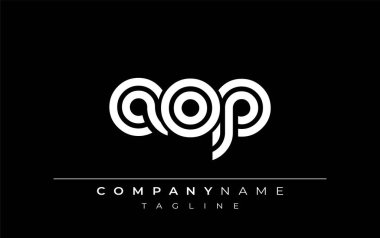 AOP Yaratıcı Eşsiz Modern Harf Logosu Tasarımı. Benzersiz bir harf dizaynına sahip stilize logo, soyut minimalist estetik ve modern cazibe sunar.