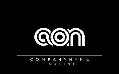 AON Yaratıcı Eşsiz Modern Harf Logosu Tasarımı. Benzersiz bir harf dizaynına sahip stilize logo, soyut minimalist estetik ve modern cazibe sunar.