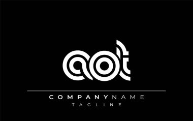 AOT Yaratıcı Eşsiz Modern Harf Logosu Tasarımı. Benzersiz bir harf dizaynına sahip stilize logo, soyut minimalist estetik ve modern cazibe sunar.