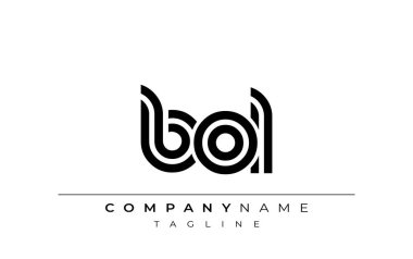 BOL Yaratıcı Eşsiz Modern Harf Logosu Tasarımı. Benzersiz bir harf dizaynına sahip stilize logo, soyut minimalist estetik ve modern cazibe sunar.